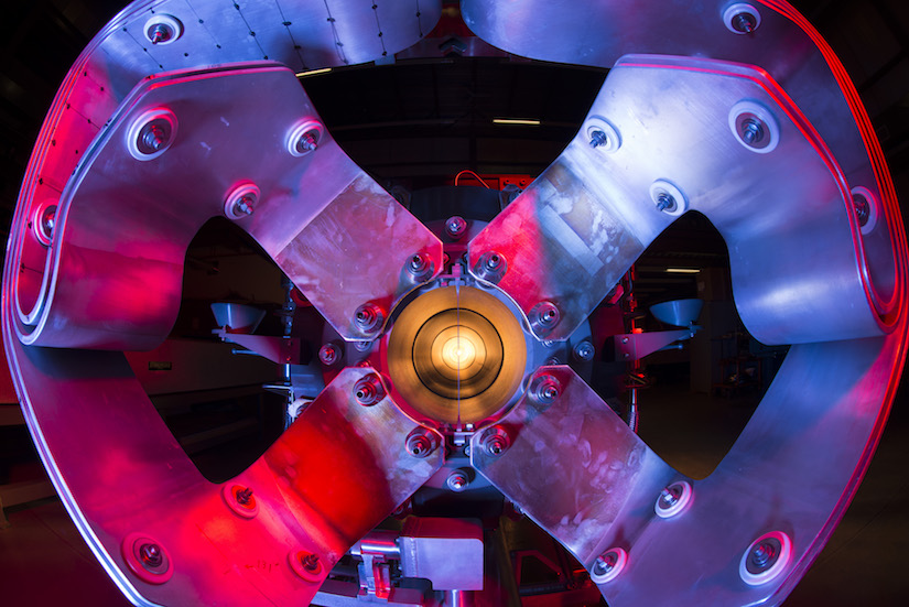 NuMI focusing horn for creating a neutrino beam at Fermilab.